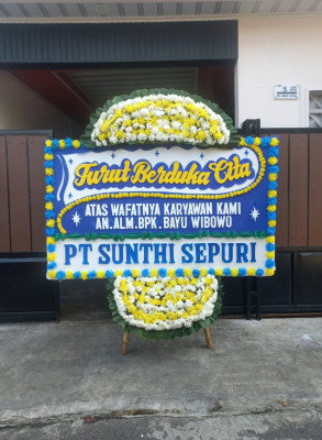 Papan Bunga Duka di Damping